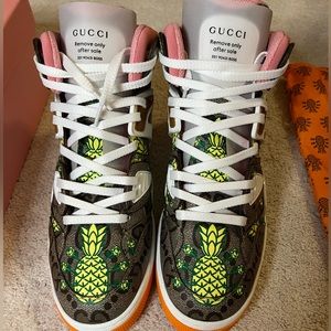 Gucci limited edition high top pineapple sneakers